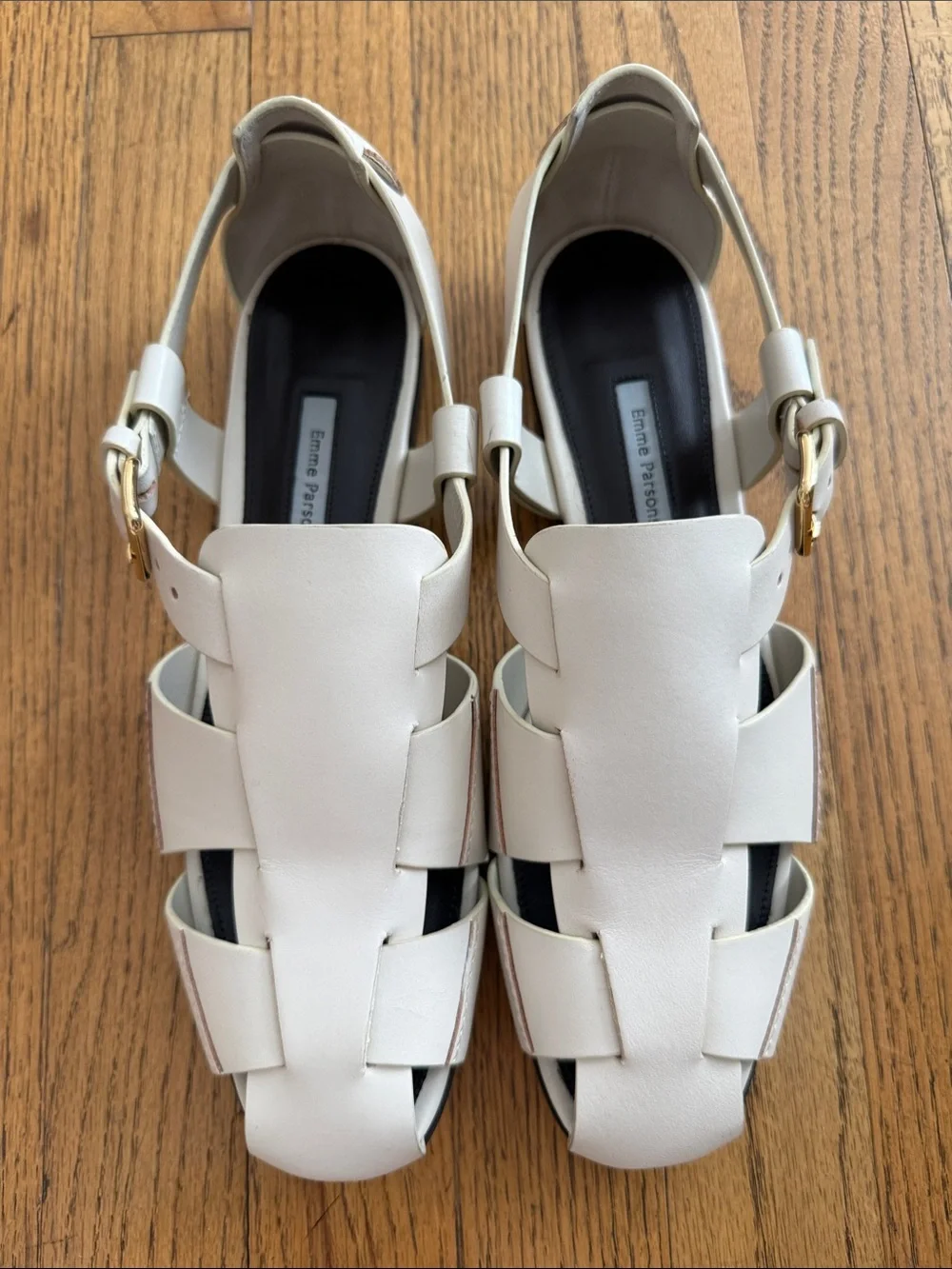 Emme Parsons Ernest Fisherman Shoe Calfskin Ivory size 40 / 9-9.5